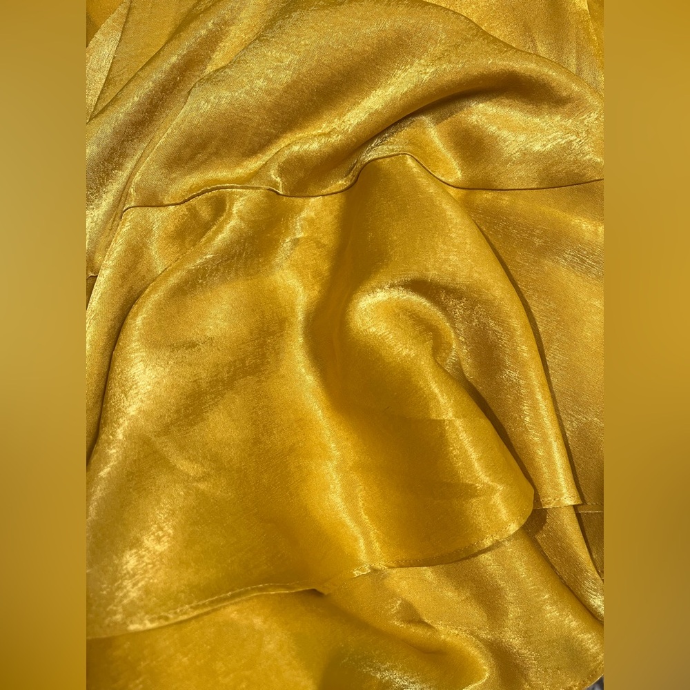 Lulu's Yellow Ruffle Wrap High-Low Maxi Dress - Picture 7 of 8